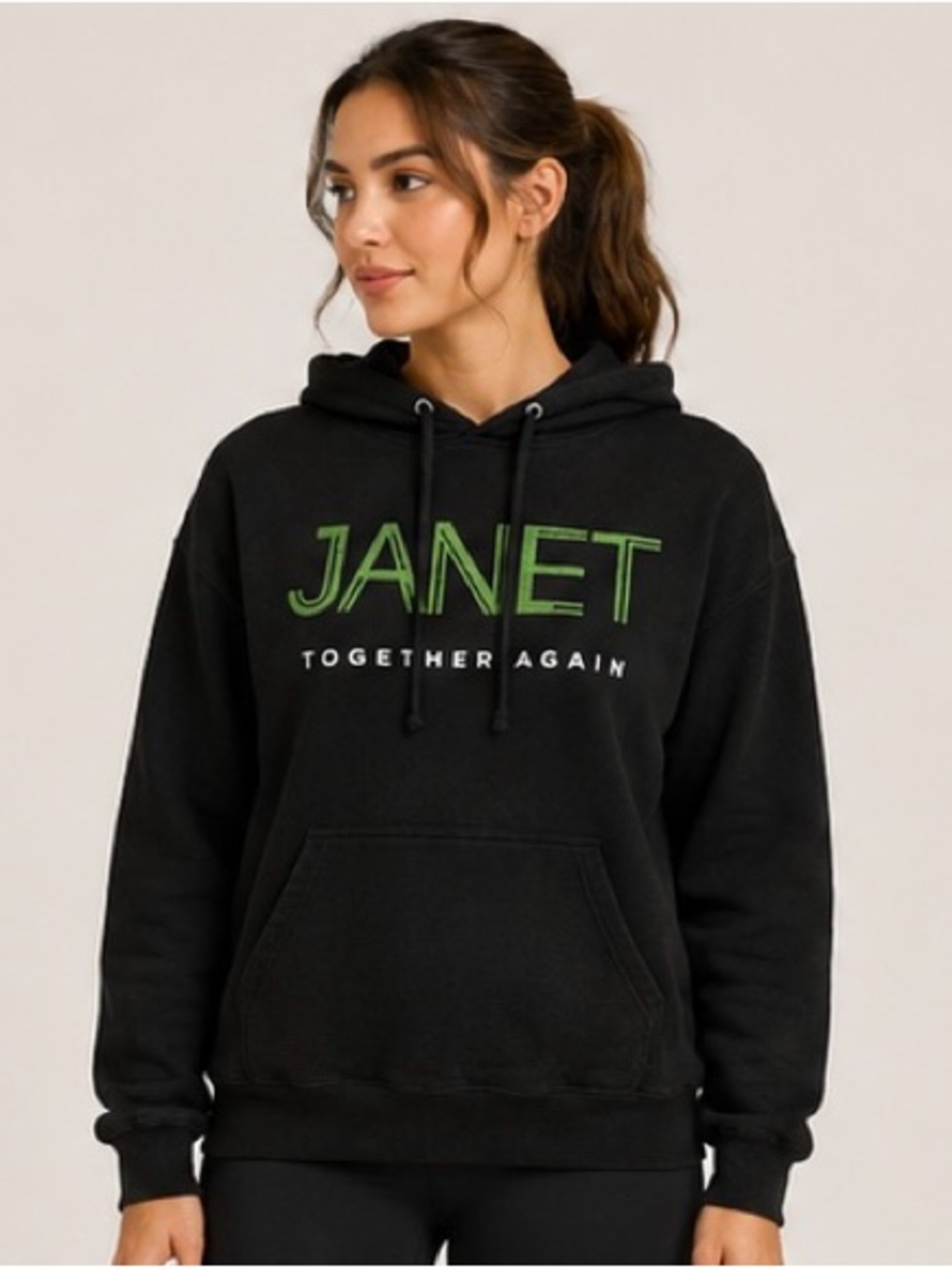 Janet Jackson Together Again Black Graphic Hoodie